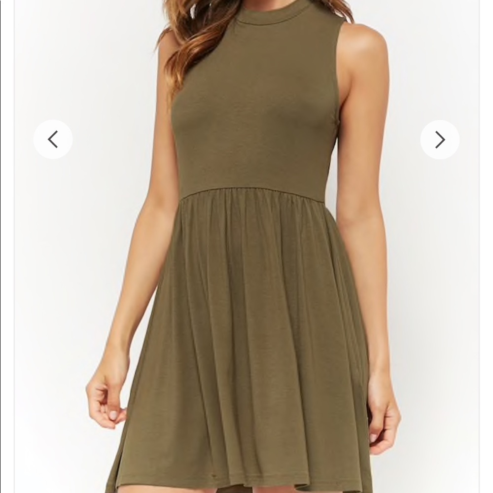 Mock neck skater dress